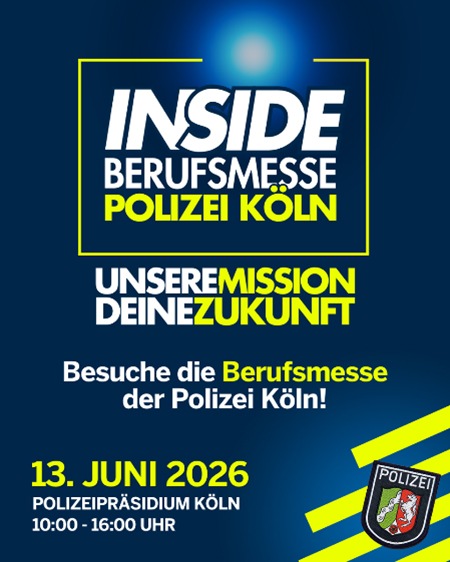 POL-DN: Polizei Köln öffnet ihre Türen: Berufsmesse INSIDE bietet spannende Einblicke in die Welt der Polizei