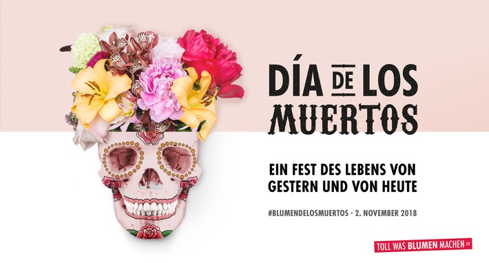 Der Día de los Muertos kommt nach Deutschland / Tollwasblumenmachen.de feiert Allerseelen mit jeder Menge frischer Blumen, Flower-Crowns und Cavalera-Make-Up nach mexikanischem Vorbild