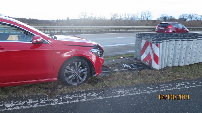 POL-DEL: Autobahnpolizei Ahlhorn: Verkehrsunfall auf der Autobahn 29 im Bereich der Tank- und Rastanlage Huntetal