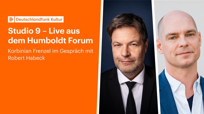 „Studio 9 – Live aus dem Humboldt Forum“: Korbinian Frenzel am 9. Januar 2025 im Gespräch mit Robert Habeck