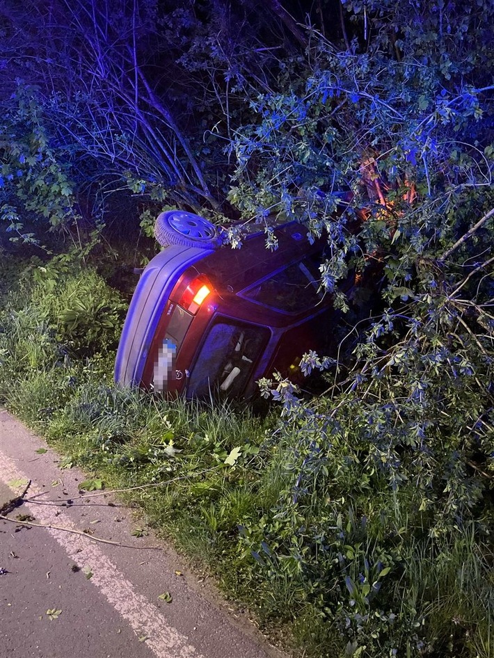 POL-HA: Hagener verliert Kontrolle über sein Auto und überschlägt sich