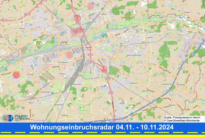 POL-HAM: Wohnungseinbruchsradar Hamm für die Woche vom 4. November bis 10. November