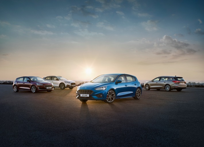 Ford Focus Familie. Weiterer Text über ots und www.presseportal.de/nr/133382 / Die Verwendung dieses Bildes ist für redaktionelle Zwecke honorarfrei. Veröffentlichung bitte unter Quellenangabe: "obs/Ford Partner Verband"