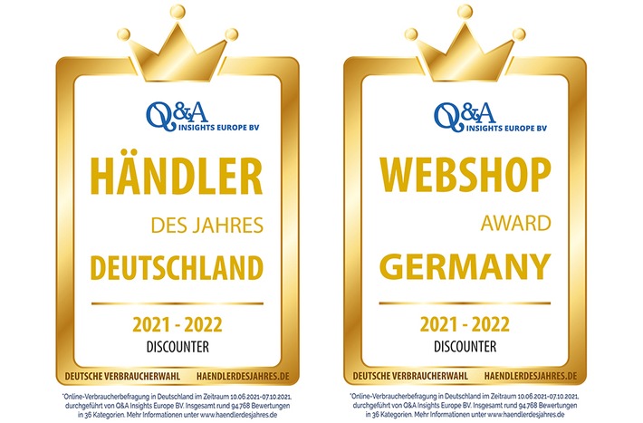 Lidl ist erneut "Händler des Jahres" / Verbraucher wählen Lidl zum Kundenliebling Nummer 1 in der Kategorie "Discounter"