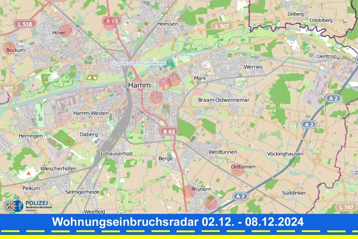 POL-HAM: Wohnungseinbruchsradar Hamm für die Woche vom 2. Dezember bis 8. Dezember 2024