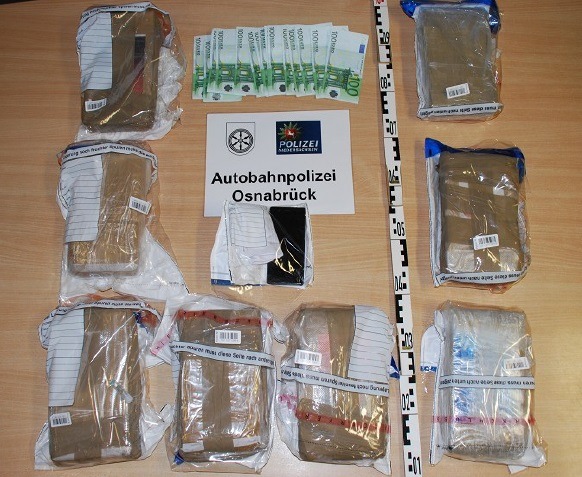 POL-OS: Osnabrück/Lotte: Polizei stellt fast 10kg Kokain auf der A1 sicher