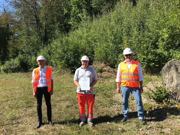 Kiesgrube Solenberg erhält fünfte Auszeichnung durch die Stiftung Natur&Wirtschaft