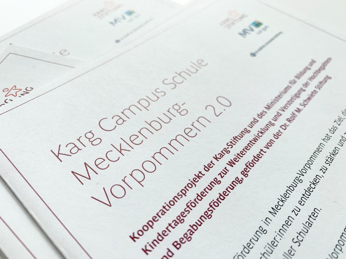 Mecklenburg-Vorpommern baut die inklusive Begabungsförderung weiter aus / Kooperationsprojekt von Karg-Stiftung und Ministerium für Bildung und Kindertagesförderung stärkt das Netzwerk im Land