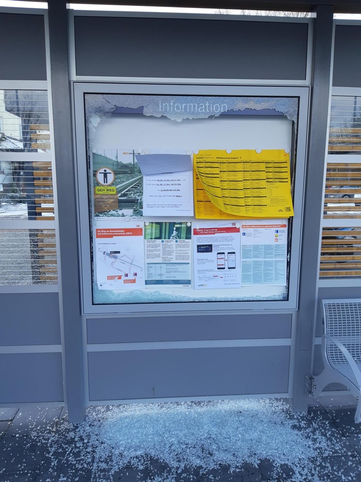 BPOLI-KN: Gemeinschädliche Sachbeschädigung im Bahnhof Mühlhausen