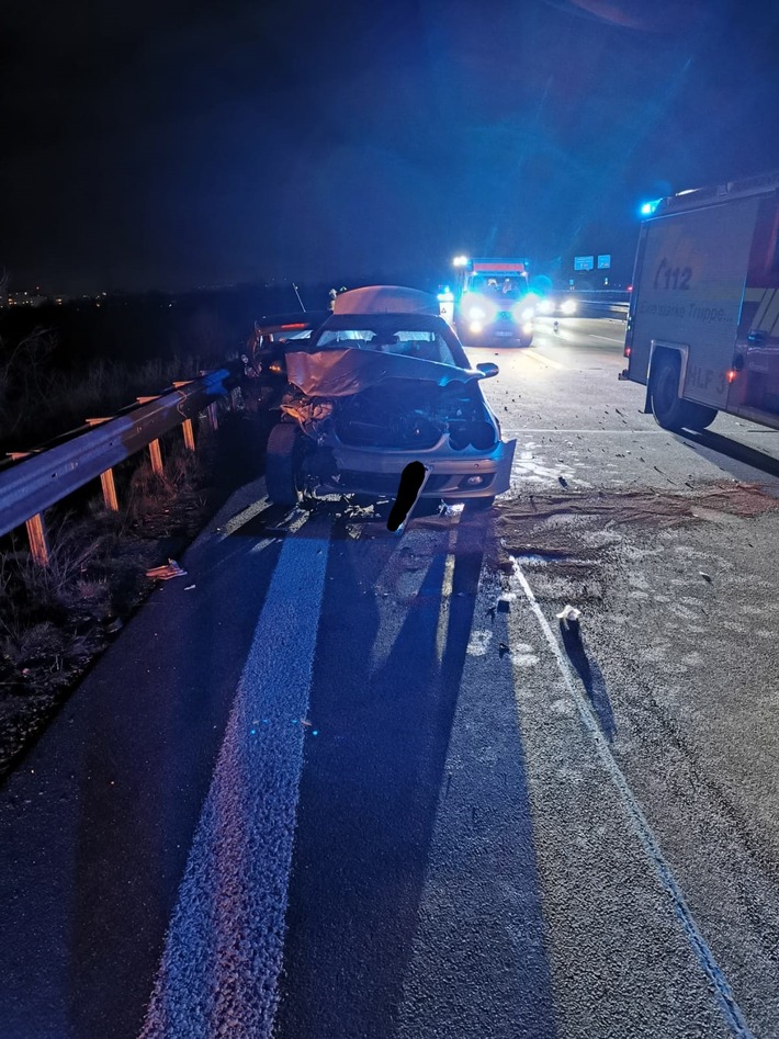 POL-PDNW: Polizeiautobahnstation Ruchheim - Verkehrsunfall mit Verletzten auf der BAB 6, Höhe Ludwigshafen-Nord