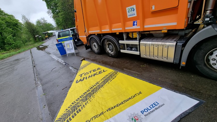 POL-HA: Bilanz zu Kontrollen des Güterverkehrs in Hagen/Aufklärung zum Thema toter Winkel
