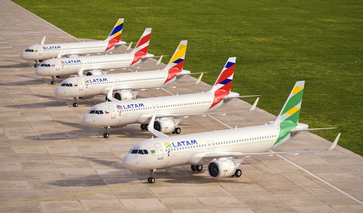LATAM Airlines stellt Sonderlackierung in den Farben der südamerikanischen Länder vor