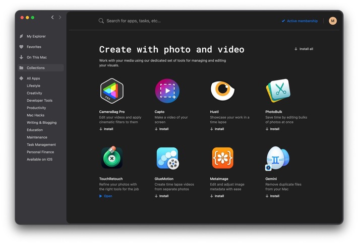 Setapp - Hilfreiche Foto- und Video-Tools für Mac-User