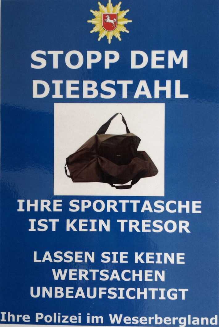 POL-HM: Präventionshinweis: Diebstähle in Sporthallen und an Sportstätten