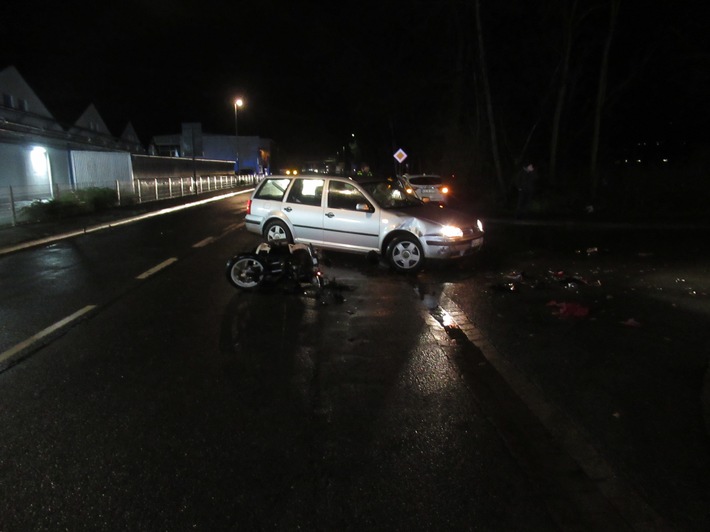 POL-NI: Verkehrsunfall mit einer schwerverletzten Person