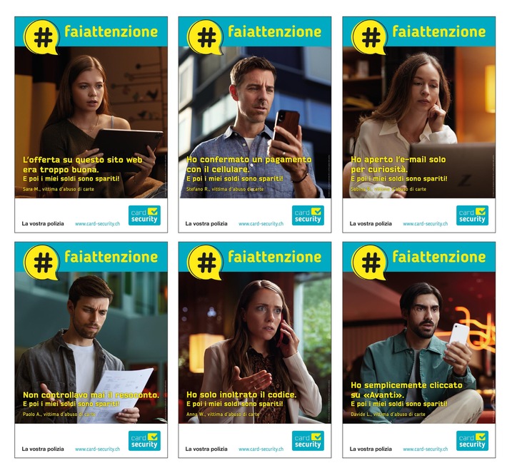 Con #faiattenzione la polizia lancia una campagna nazionale sul tema della sicurezza delle carte di pagamento usate nell