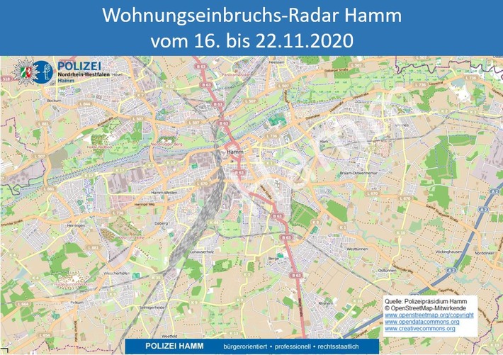 POL-HAM: Wohnungseinbruchs-Radar Hamm vom 16.11. bis 22.11.2020