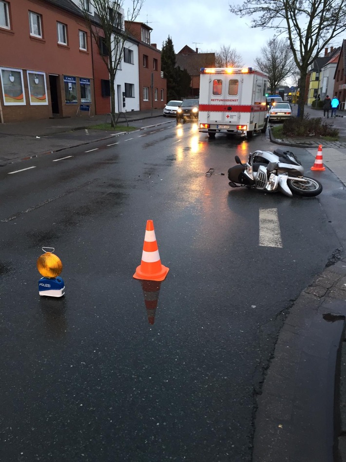 POL-NI: Fahranfänger übersieht Rollerfahrer