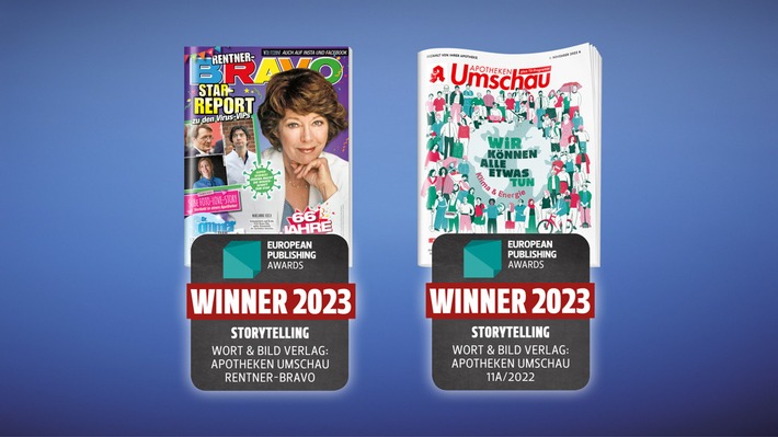 European Publishing Awards 2023: Zwei Auszeichnungen für die Apotheken Umschau