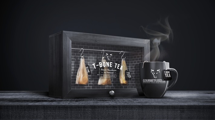 T-Bone Tea: Das erste Steak, das man trinken kann / GOURMETFLEISCH.DE stellt weltweit erste Fleischbrühe im Teebeutel vor