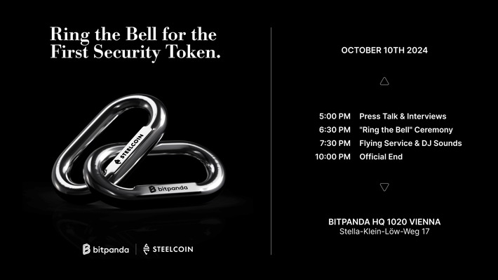 AVISO Pressegespräch &amp; „Ring the Bell“ – Bitpanda x Steelcoin