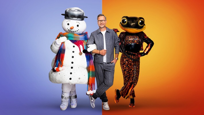 Hot &amp; cold! Der FEUERSALAMANDER und der SCHNEEMANN heizen bei &quot;The Masked Singer&quot; ab Samstag, 23. November, das ProSieben-Publikum ein