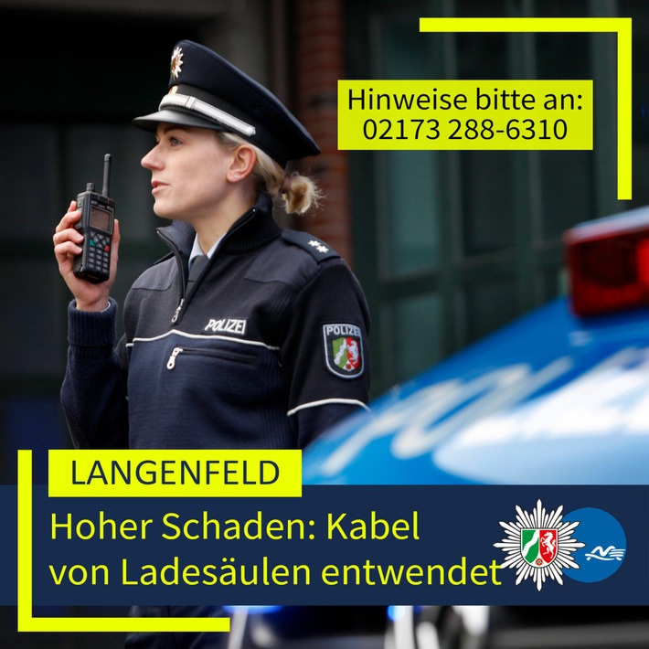 POL-ME: Kabel von Ladestationen für E-Autos entwendet - hoher Sachschaden - 2507022