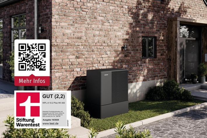 Mehr zu Wärmepumpen, dem Ergebnis der Stiftung Warentest und eine einfache Möglichkeit, herauszufinden, welche Wärmepumpenanlage für das eigene Zuhause geeignet ist, finden Interessierte unter www.stiebel-eltron.de. / Weiterer Text über ots und www.presseportal.de/nr/62786 / Die Verwendung dieses Bildes für redaktionelle Zwecke ist unter Beachtung aller mitgeteilten Nutzungsbedingungen zulässig und dann auch honorarfrei. Veröffentlichung ausschließlich mit Bildrechte-Hinweis.