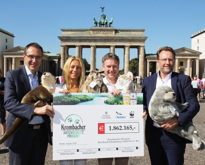 Krombacher sagt Danke. Über 1,8 Mio. Euro für das Krombacher Artenschutz-Projekt