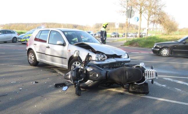 POL-MS: Motorradfahrer beim Abbiegen schwer verletzt