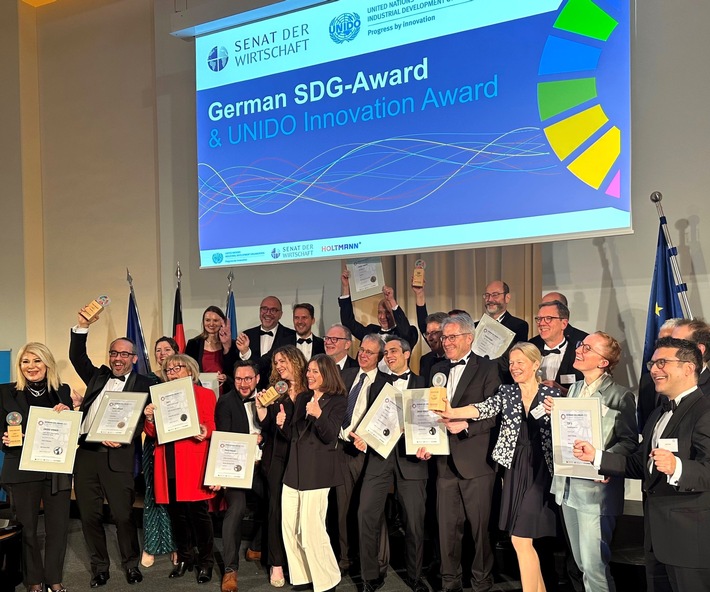 Die Gewinner des German SDG-Award & UNIDO Innovation Award / Der Senat der Wirtschaft würdigt die Gewinner des German SDG-Award & UNIDO Innovation Award