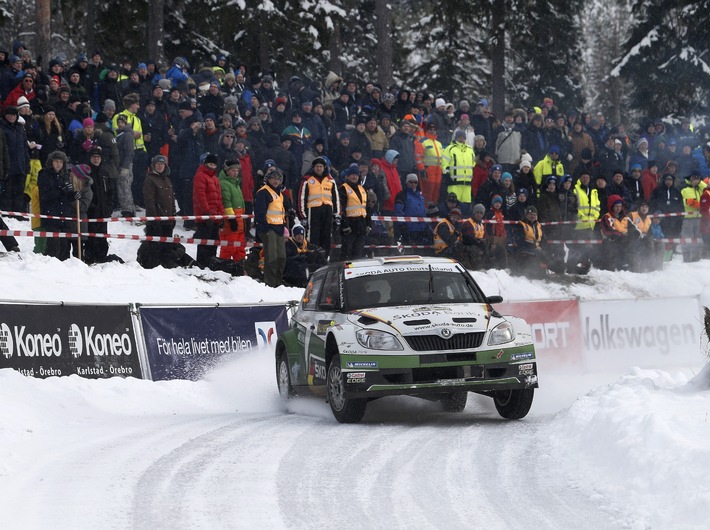 Sepp Wiegand/Frank Christian bei der Rallye Schweden auf Podest-Kurs  in der WRC 2! (BILD)