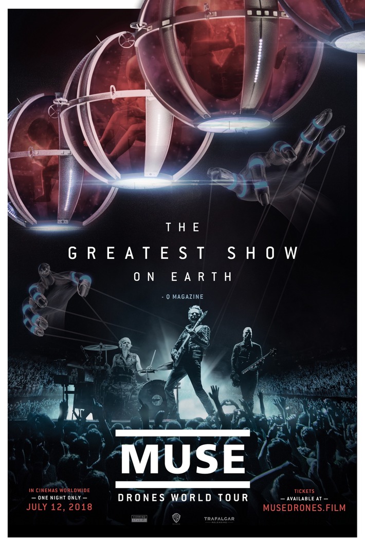 UCI EVENTS präsentiert: Muse - Drones World Tour - der Konzertfilm einmalig am 12. Juli auf der großen Kinoleinwand