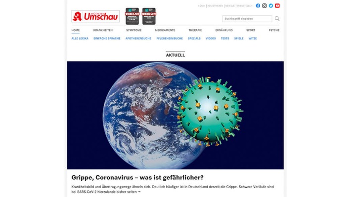 apotheken-umschau.de: Platz 1 unter den Gesundheitsportalen