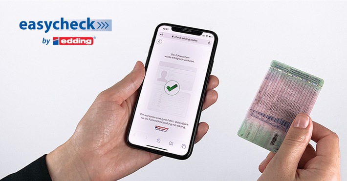 edding: Vermarktungsstart der digitalen B2B-Lösung "easycheck" für Fuhrpark-Manager