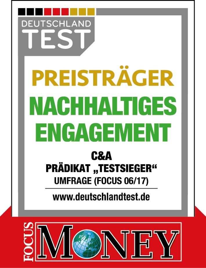 C&A für nachhaltiges Engagement ausgezeichnet