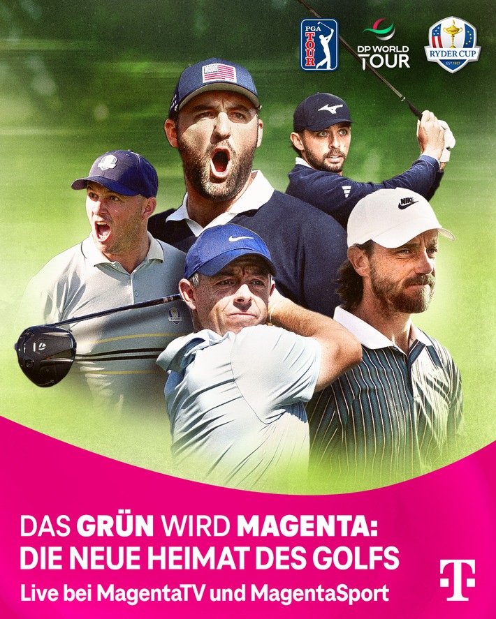 Golf hat eine neue Heimat: MagentaTV startet ab Januar 2026 Komplett-Angebot auf zwei neuen TV-Kanälen