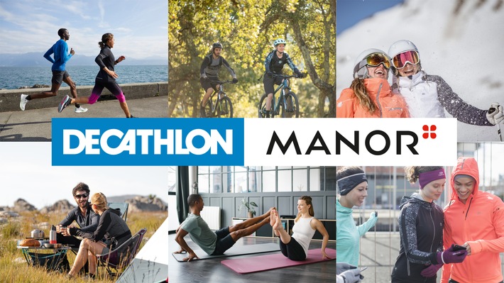 Manor erweitert das Onlineangebot im Bereich Sport und testet mit Decathlon Schweiz in drei Warenhäusern ein Shop-in-Shop-Konzept