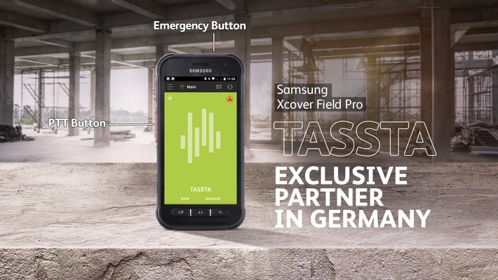 Hart im Nehmen, zuverlässig im Einsatz: Samsung launcht das Galaxy XCover FieldPro mit TASSTA / Robustes Outdoor-Smartphone ermöglicht missionskritische Kommunikation