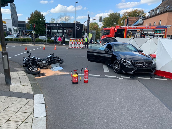FW-Stolberg: Verkehrsunfall mit Motorrad