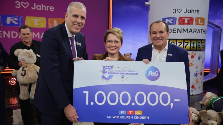 Doppeltes Jubiläum beim RTL-Spendenmarathon / Engagement für Kinder und Familien: 30 Jahre RTL Spendenmarathon der Stiftung RTL Wir helfen Kindern e.V. und 5 Jahre P&G Initiative #GemeinsamStärker