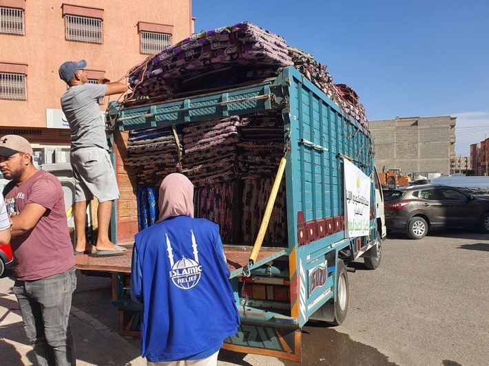 Islamic Relief hilft den Überlebenden des Erdbebens vom 8. September in Marokko / Weiterer Text über ots und www.presseportal.de/nr/50131 / Die Verwendung dieses Bildes für redaktionelle Zwecke ist unter Beachtung aller mitgeteilten Nutzungsbedingungen zulässig und dann auch honorarfrei. Veröffentlichung ausschließlich mit Bildrechte-Hinweis.