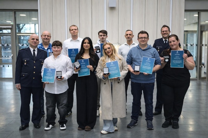 POL-OF: Polizeipräsidium Südosthessen ehrt couragierte Bürgerinnen und Bürger