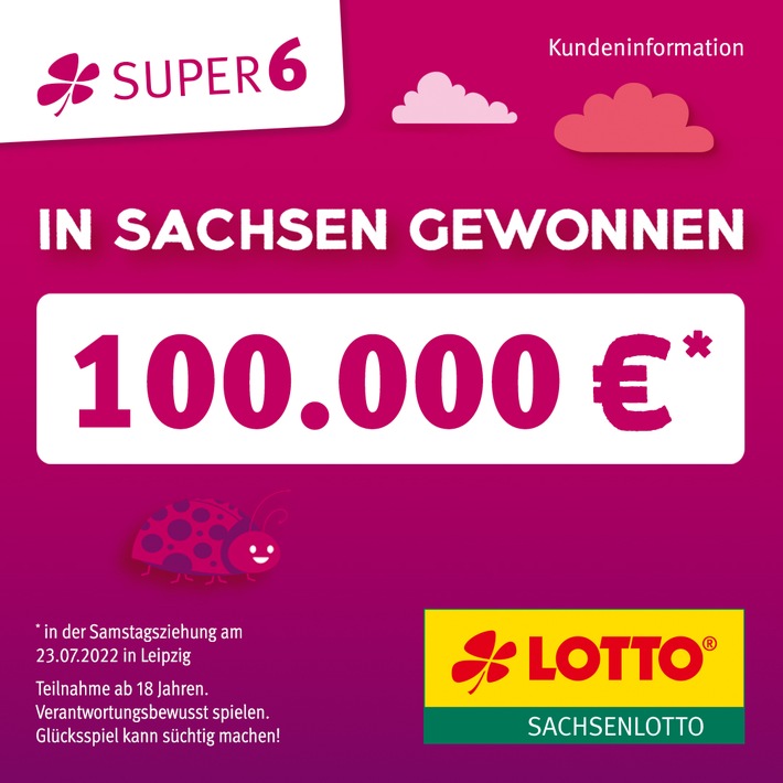 Eurojackpot 120 Millionen Jackpot geknackt und 100 000 Euro SUPER 6 Gewinn geht nach Sachsen