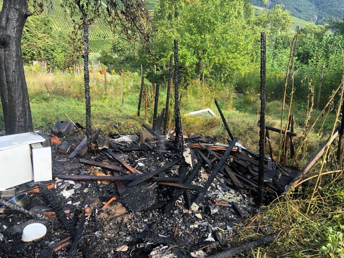 POL-PDWIL: Brand eines Gartenhäuschens