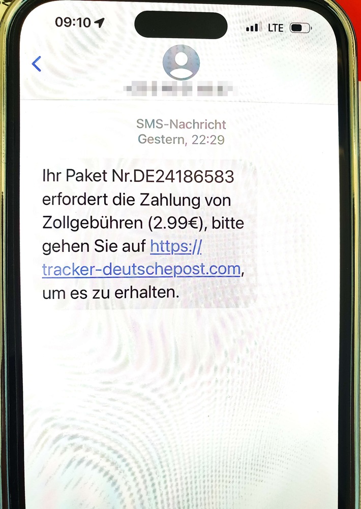 POL-LDK: Angeblich Zollgebühren fällig / Betrüger wollen mit SMS Daten fischen