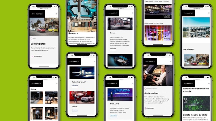 AMAG lance la nouvelle plateforme &quot;drive-electric.ch&quot; consacrée à la mobilité électrique / L&#039;avenir est électrique