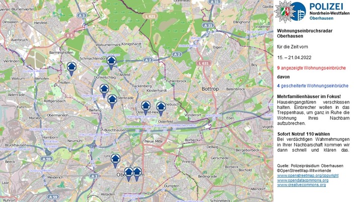 POL-OB: #Wohnungseinbruchsradar für Oberhausen