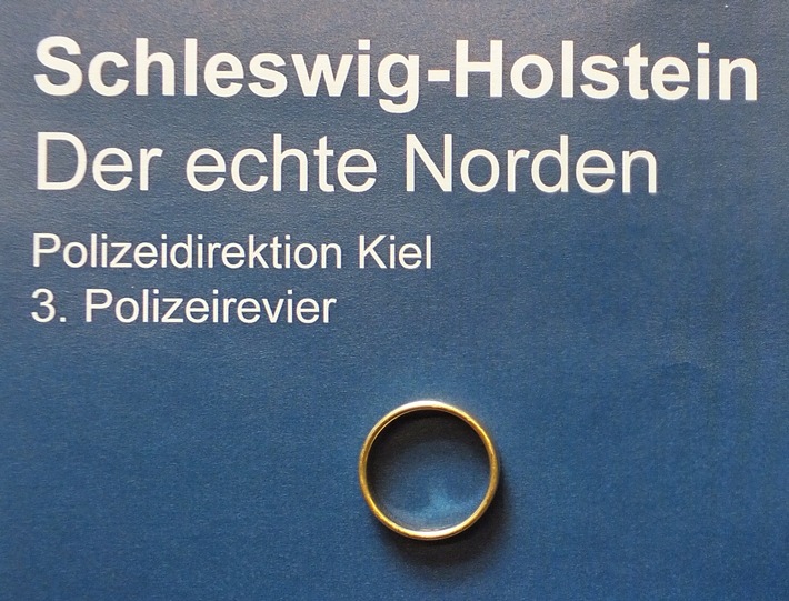 POL-KI: 210811.2 Kiel: Polizei sucht Besitzer von Ehering