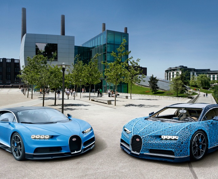Einzigartig: Die Autostadt präsentiert zwei Bugatti Chiron - das Original und das 1:1 Modell aus LEGO